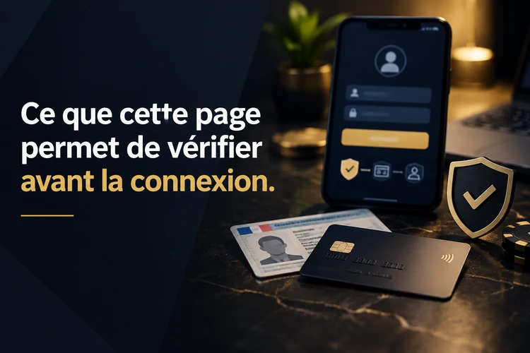 Ce que cette page permet de vérifier avant la connexion